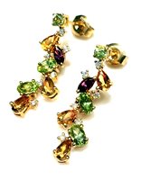Ohrringe Dame COLORS GIOIELLI VALENZA in Gelbgold Diamante AME GRA CT 2.44 DIA CT 0.17
